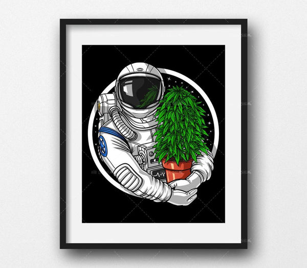 Abstract Space Astronaut Wall Poster Canvas Painting