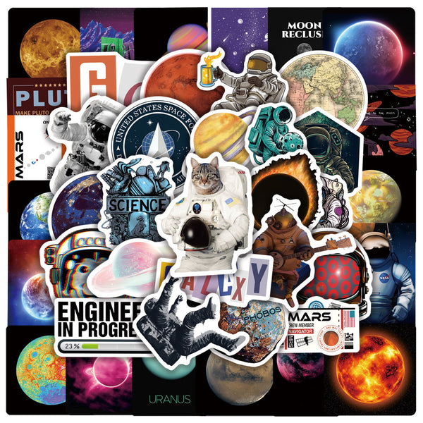 Space Astronaut Animal Graffiti Stickers