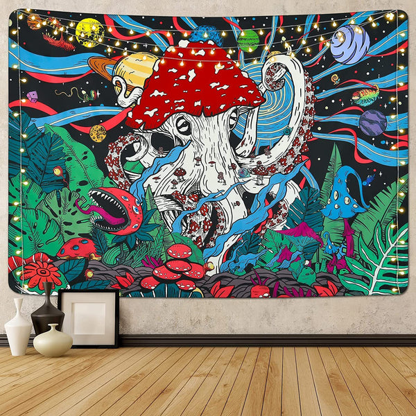 Planet Octopus Tapestry Space Galaxy