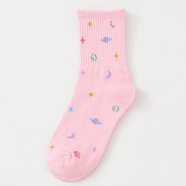 Planet Space Cartoon Women's Socks