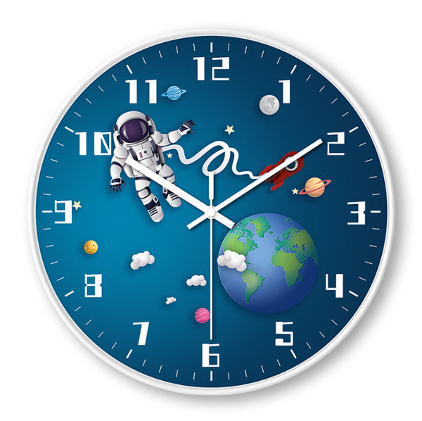 Astronaut Space Wall Clock Modern Minimalist Furnishings